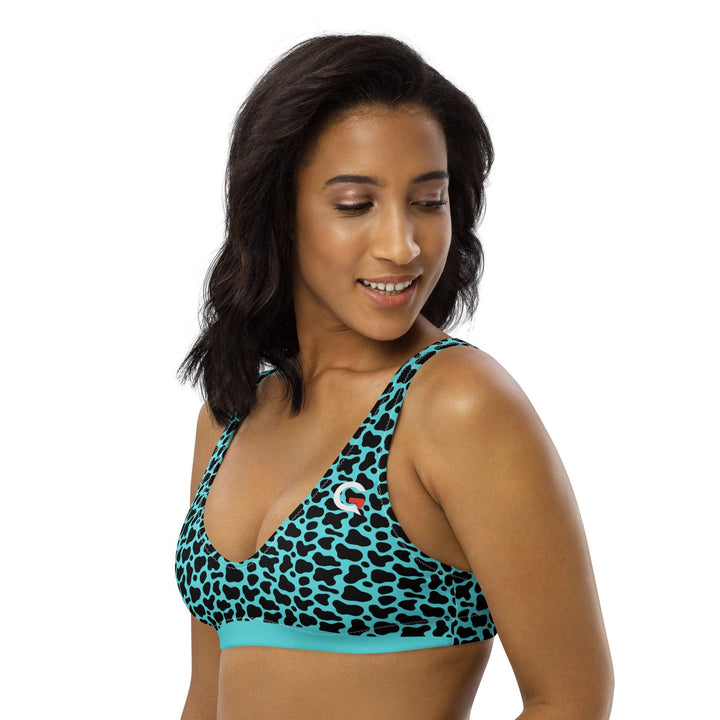 GEARTA - Aqua Cheetah Padded Bikini Top