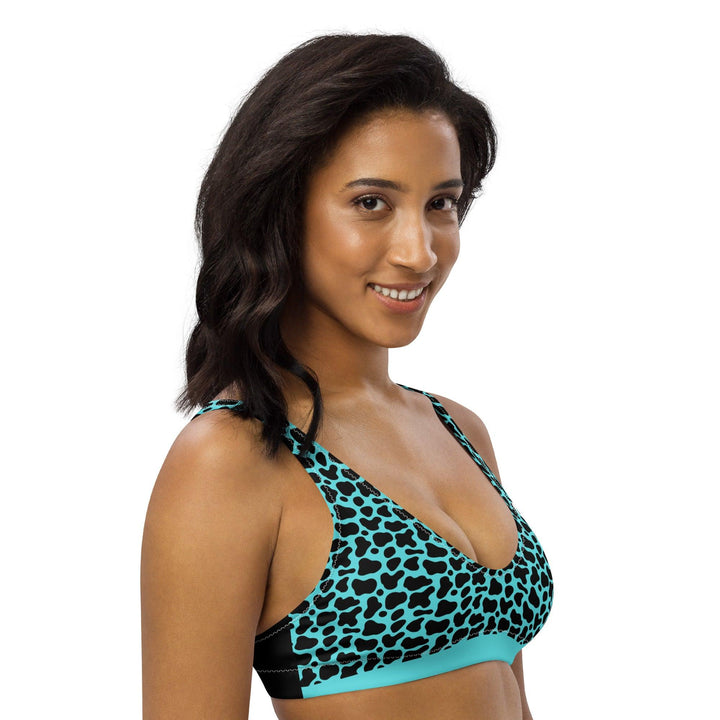 GEARTA - Aqua Cheetah Padded Bikini Top