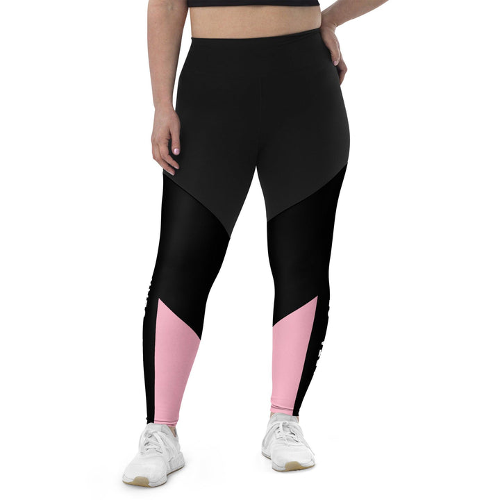 GEARTA - Bold Pink Knee High Sports Sharp Leggings