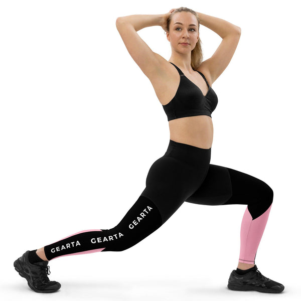 Bold Pink Knee High Sports Sharp Leggings