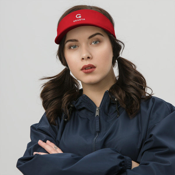 Sun Visor Cap in a Standout Red Color