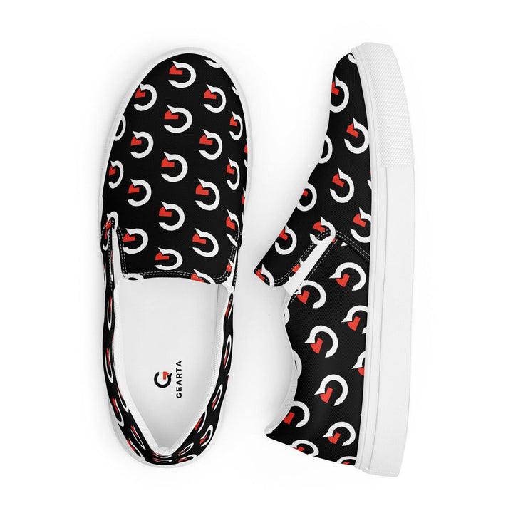 GEARTA - Women’s Black Print Slip-On Shoes