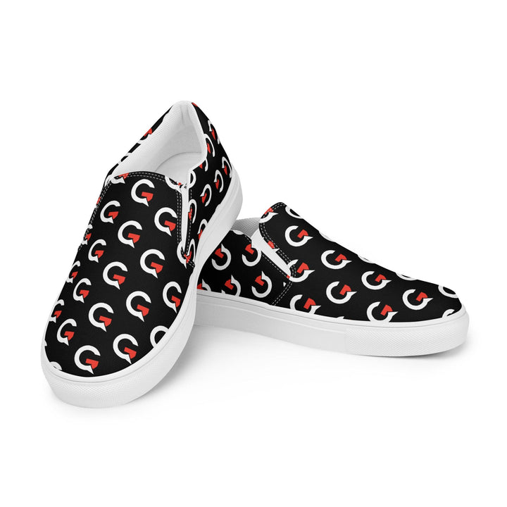 GEARTA - Women’s Black Print Slip-On Shoes