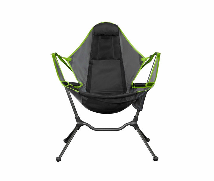 Foldable Swing Aluminum Backrest Recliner Camping Chair - Green - GEARTA