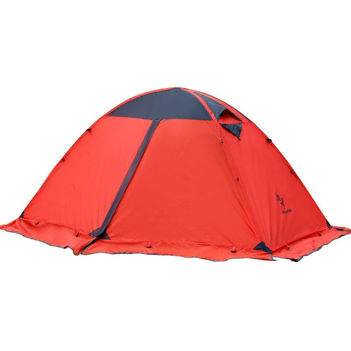 Outdoor Camping Double-layer Aluminum Pole Tent - Red - GEARTA