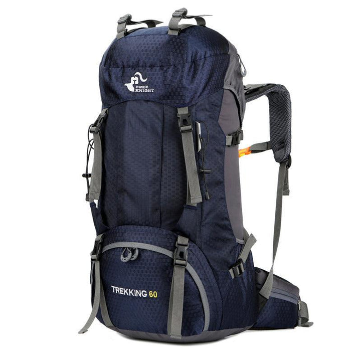 Outdoor Waterproof Foldable Hiking 50L Backpack - Navy blue / 60L - GEARTA