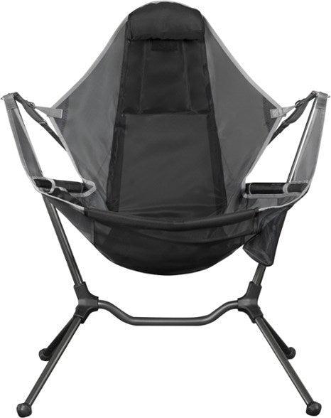 Foldable Swing Aluminum Backrest Recliner Camping Chair - Dark Grey - GEARTA