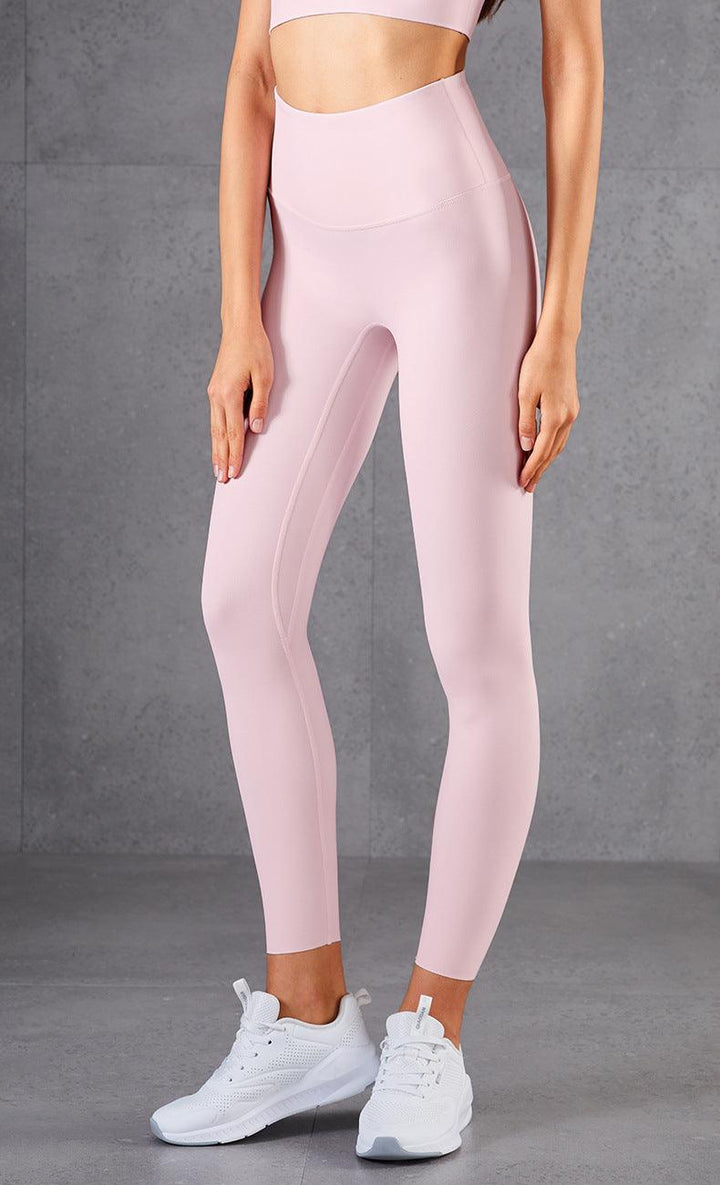 High Elastic Skinny Peach Hip Fitness Leggings - Rose pink / 10size - GEARTA