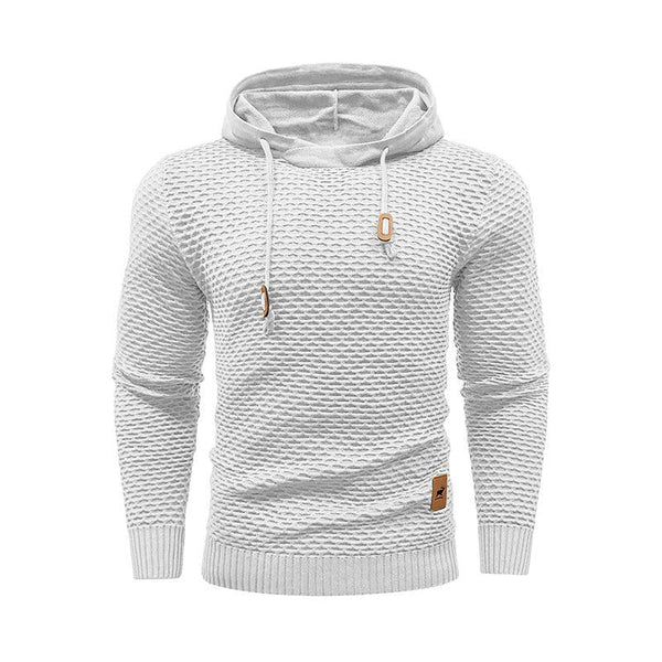 Outdoor Sports Men Solid Color Casual Hoodies - White / S - GEARTA