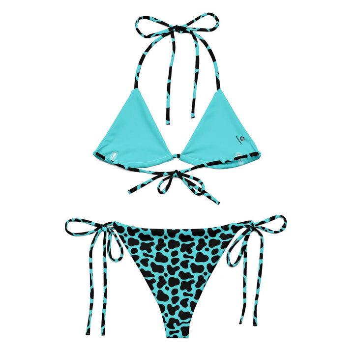 Cool Aqua Cheetah Print Bikini Set for Summer - GEARTA