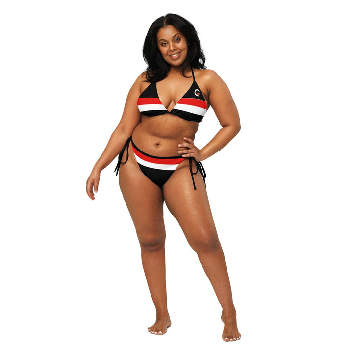 Bright Summer Color Block Two Piece Bikini - GEARTA