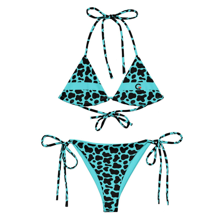 Cool Aqua Cheetah Print Bikini Set for Summer - GEARTA