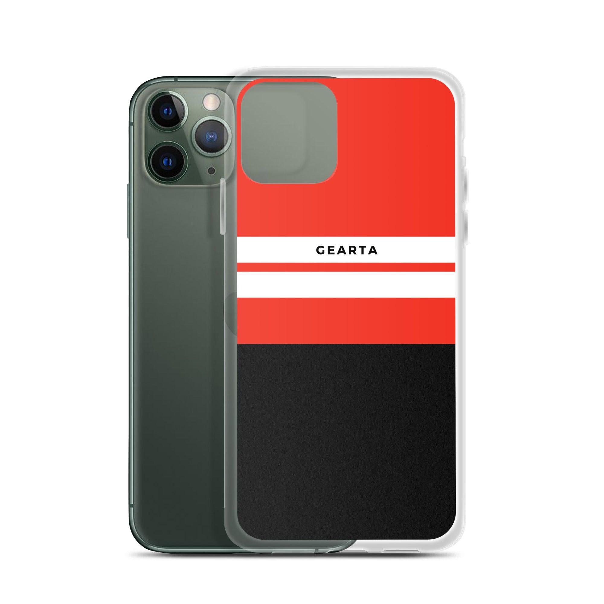 GEARTA - Red & Black Color Block iPhone Case