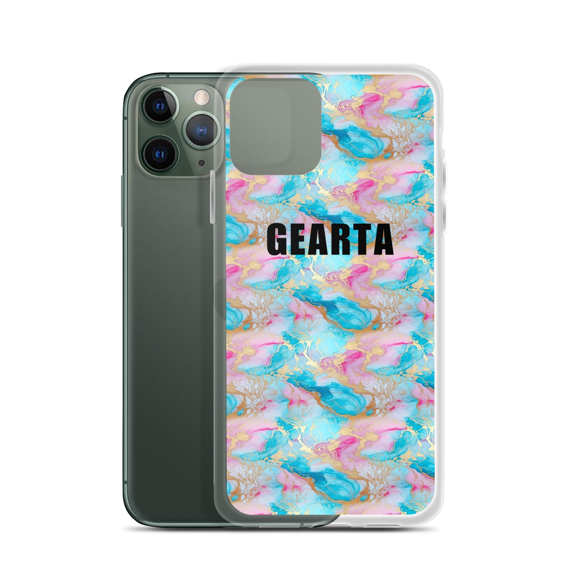 GEARTA - Marble Pink & Blue iPhone Case