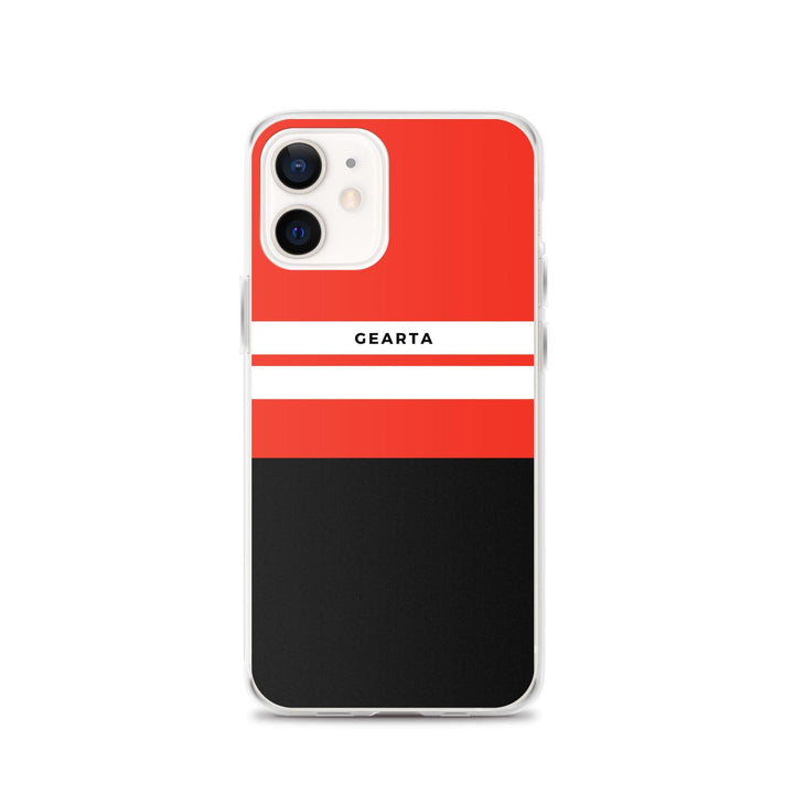 Red & Black Color Block iPhone Case - iPhone 12 - GEARTA