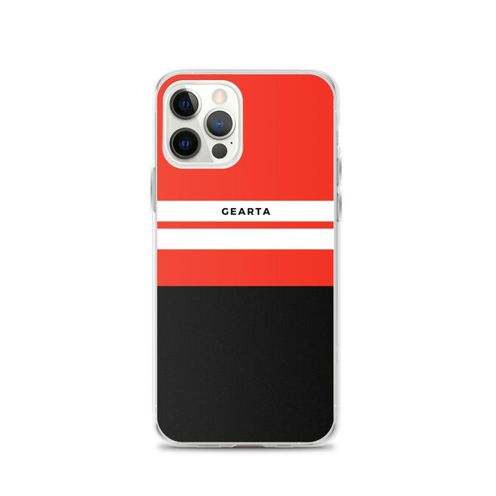 Red & Black Color Block iPhone Case - iPhone 12 Pro - GEARTA