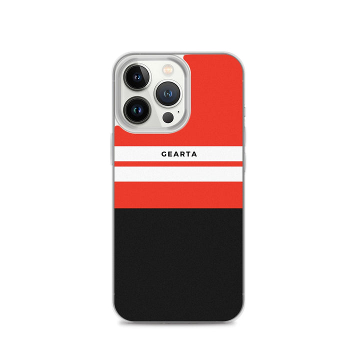 Red & Black Color Block iPhone Case - iPhone 13 Pro - GEARTA