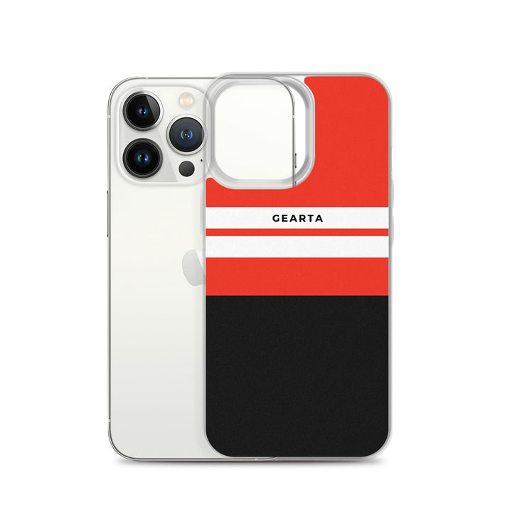 Red & Black Color Block iPhone Case - GEARTA