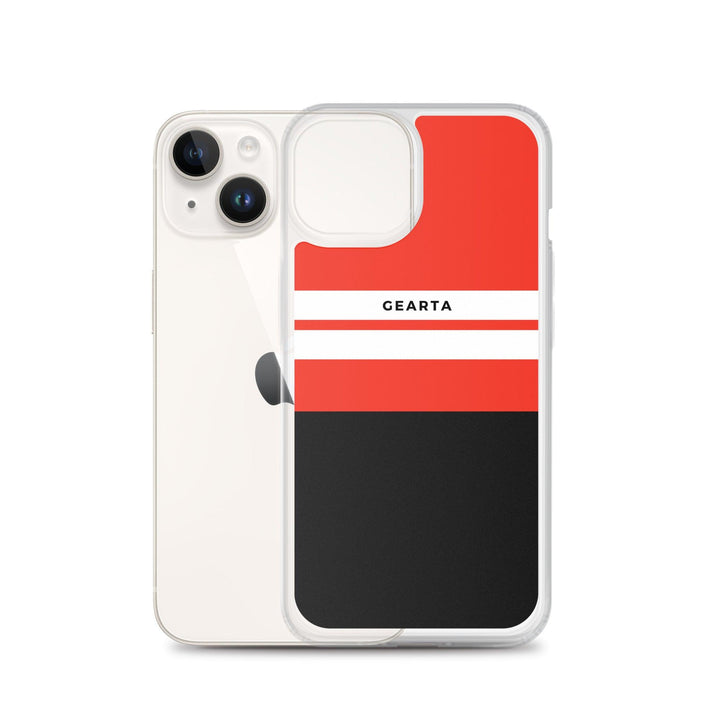 Red & Black Color Block iPhone Case - GEARTA