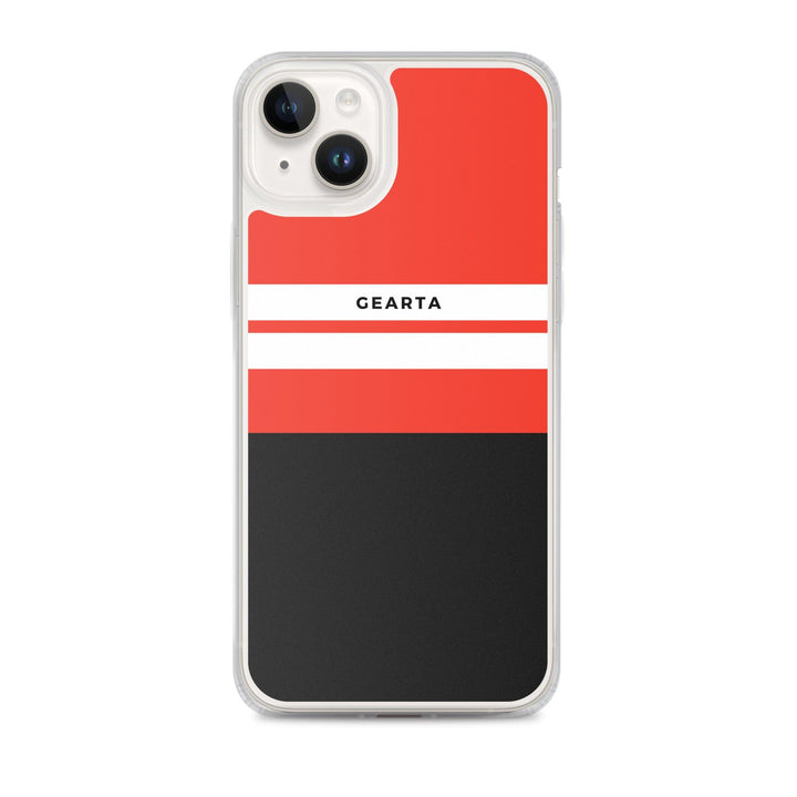 Red & Black Color Block iPhone Case - iPhone 14 Plus - GEARTA