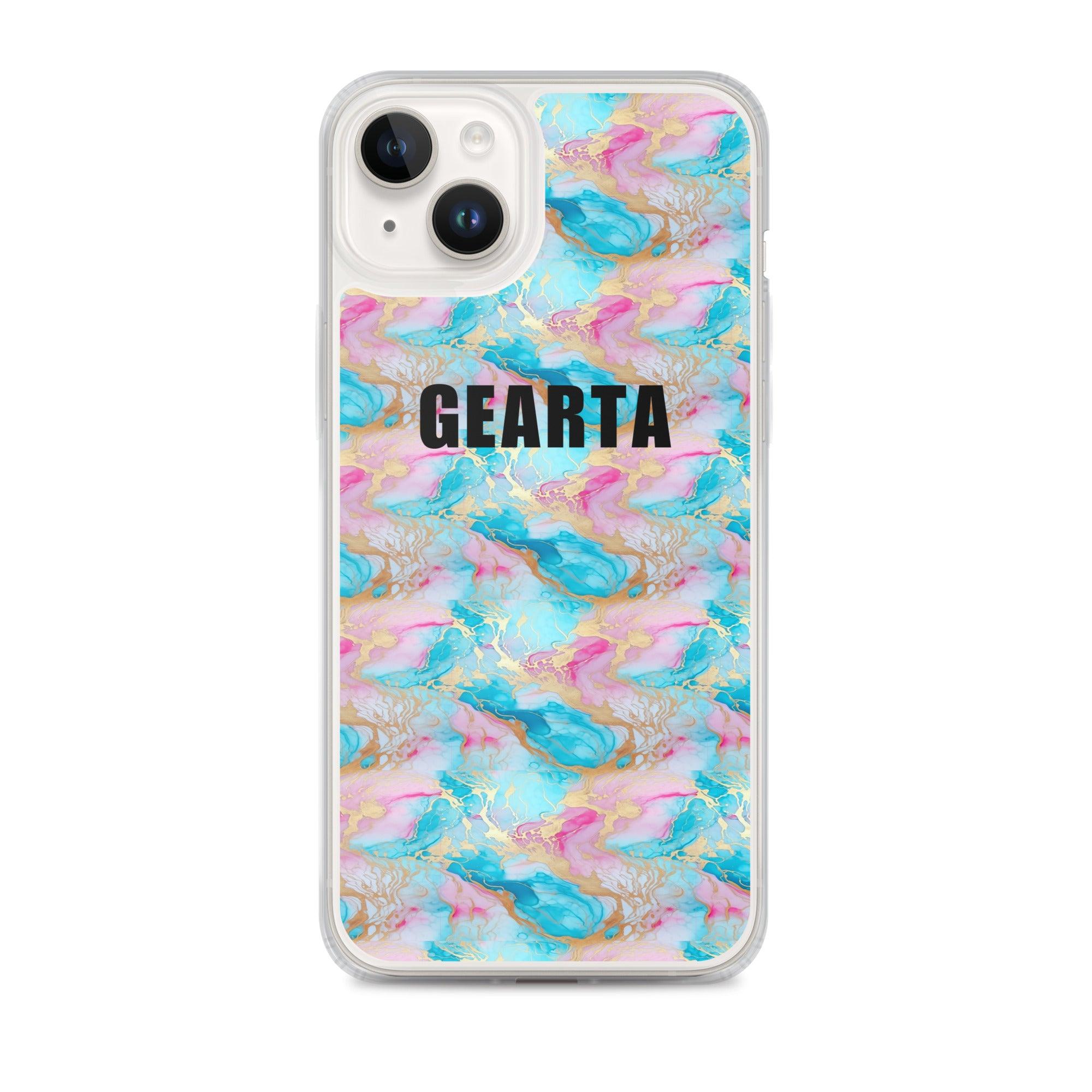 GEARTA - Marble Pink & Blue iPhone Case
