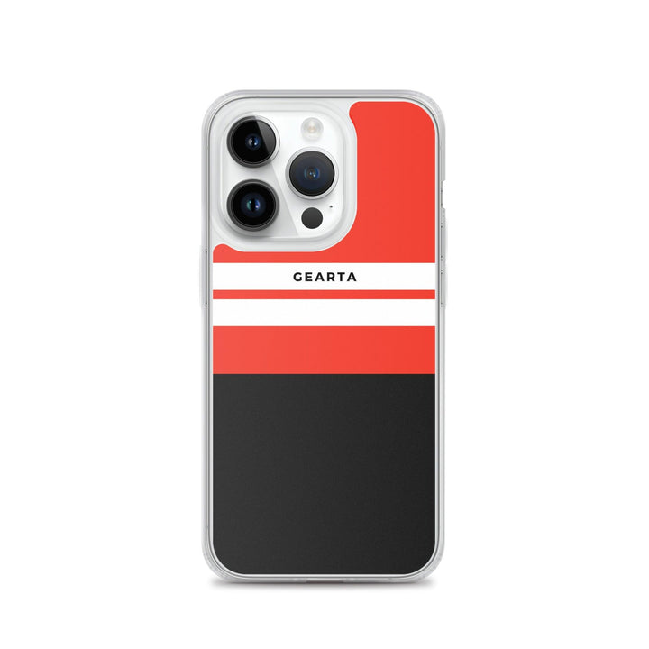 Red & Black Color Block iPhone Case - iPhone 14 Pro - GEARTA