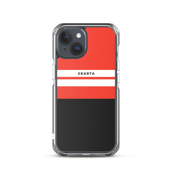 Red & Black Color Block iPhone Case - iPhone 15 - GEARTA