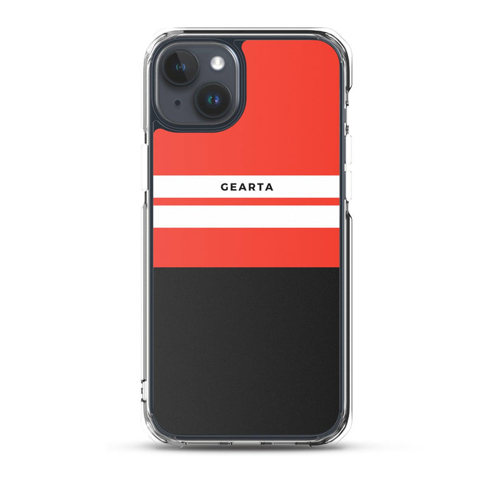 Red & Black Color Block iPhone Case - iPhone 15 Plus - GEARTA