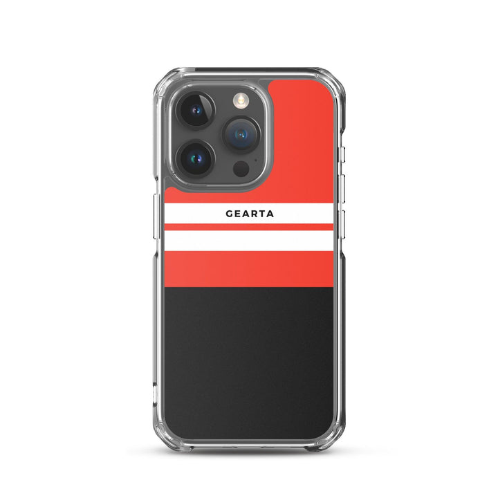 Red & Black Color Block iPhone Case - iPhone 15 Pro - GEARTA