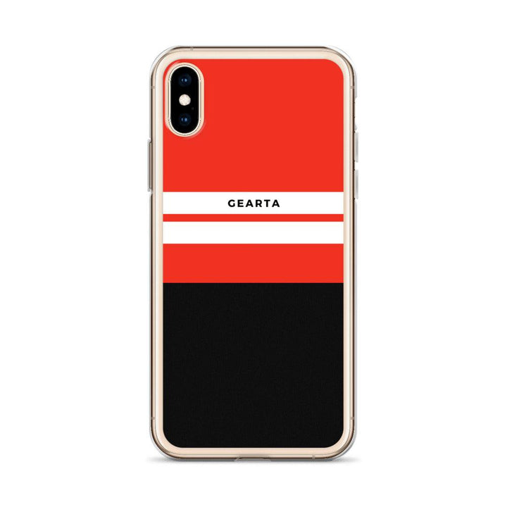 Red & Black Color Block iPhone Case - GEARTA