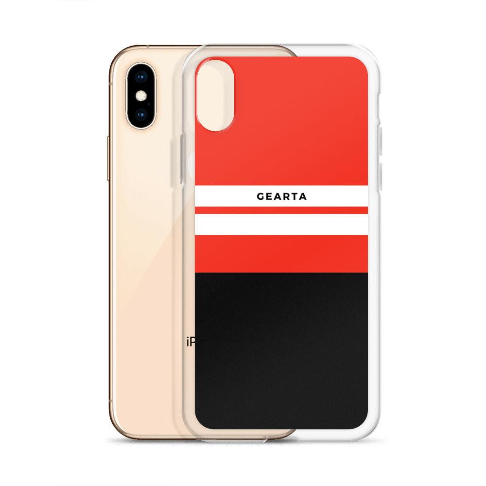 GEARTA - Red & Black Color Block iPhone Case