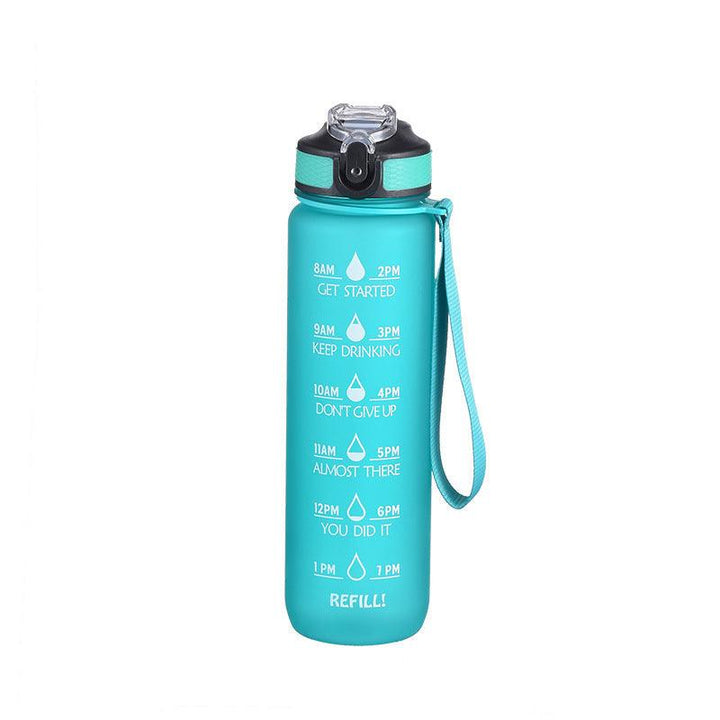 Large Capacity Plastic BPA Free Sports Straw Water Bottle - Sky Blue / 1L / Plastic - GEARTA