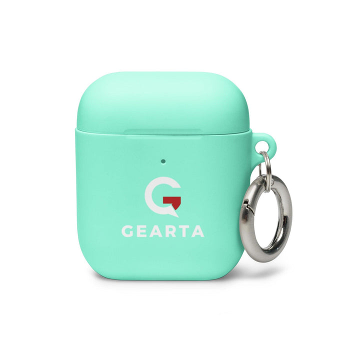 Minimalist Black Rubber AirPods Case - Mint / AirPods - GEARTA