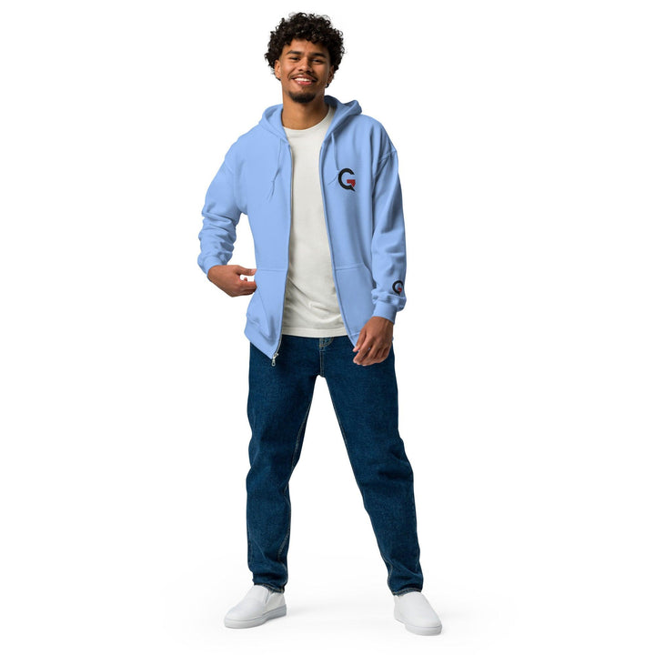 Gearta Heavy Blend Bright Colors Zip Hoodie - Carolina Blue / S - GEARTA