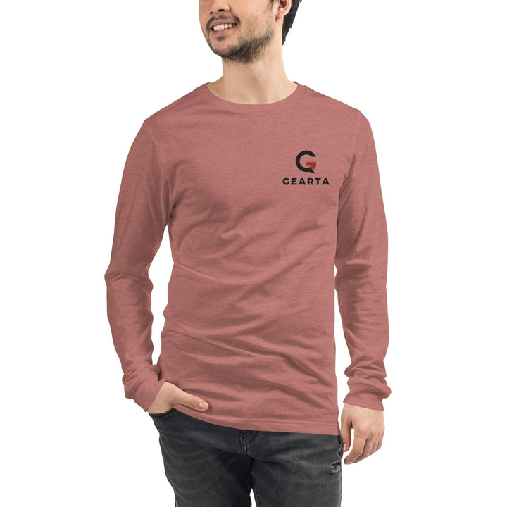 Long Bright Color Sleeve Tee - Heather Mauve / XS - GEARTA