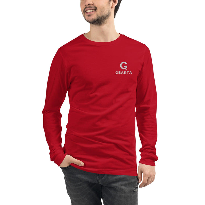 Long Red Pop Sleeve Tee - XS - GEARTA