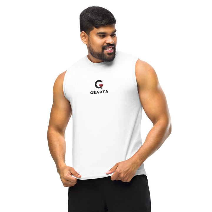 White Muscle Tee - S - GEARTA