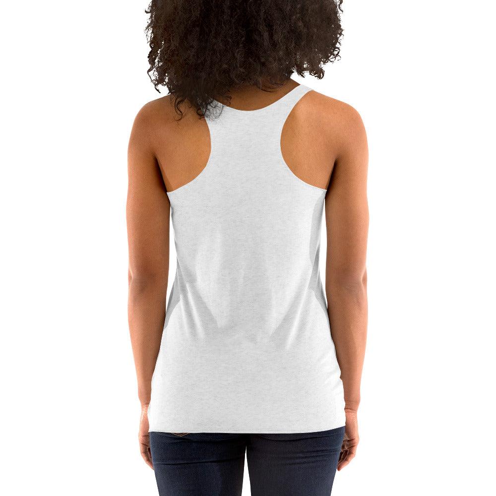 GEARTA - White Racerback Tank with a Flowing Fit