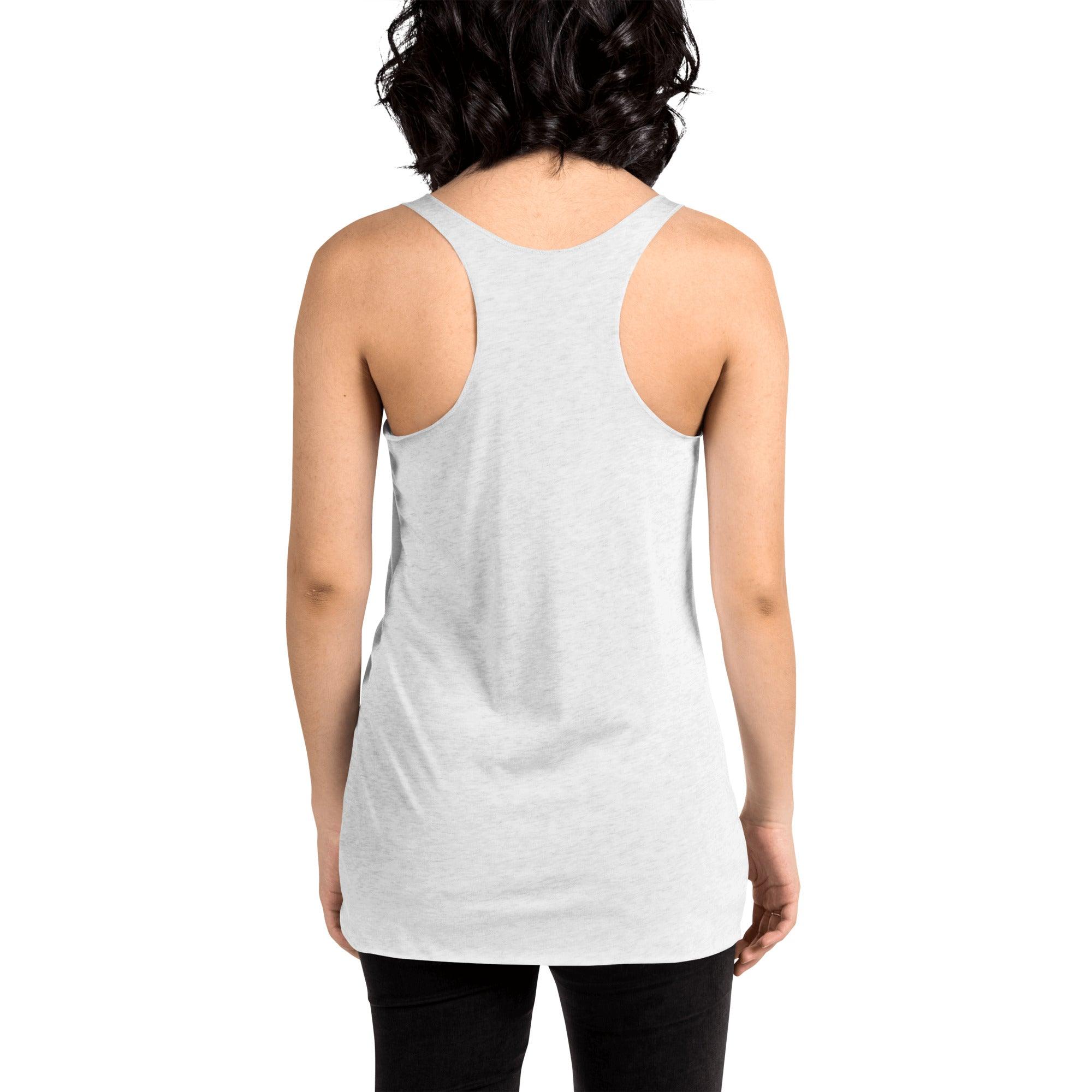 GEARTA - White Racerback Tank with a Flowing Fit